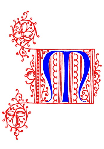 letter m images. uncial initial letter M