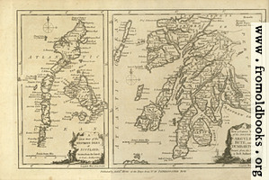 Antique Map of Argyle, Bute and Dumbarton, in Scotland
