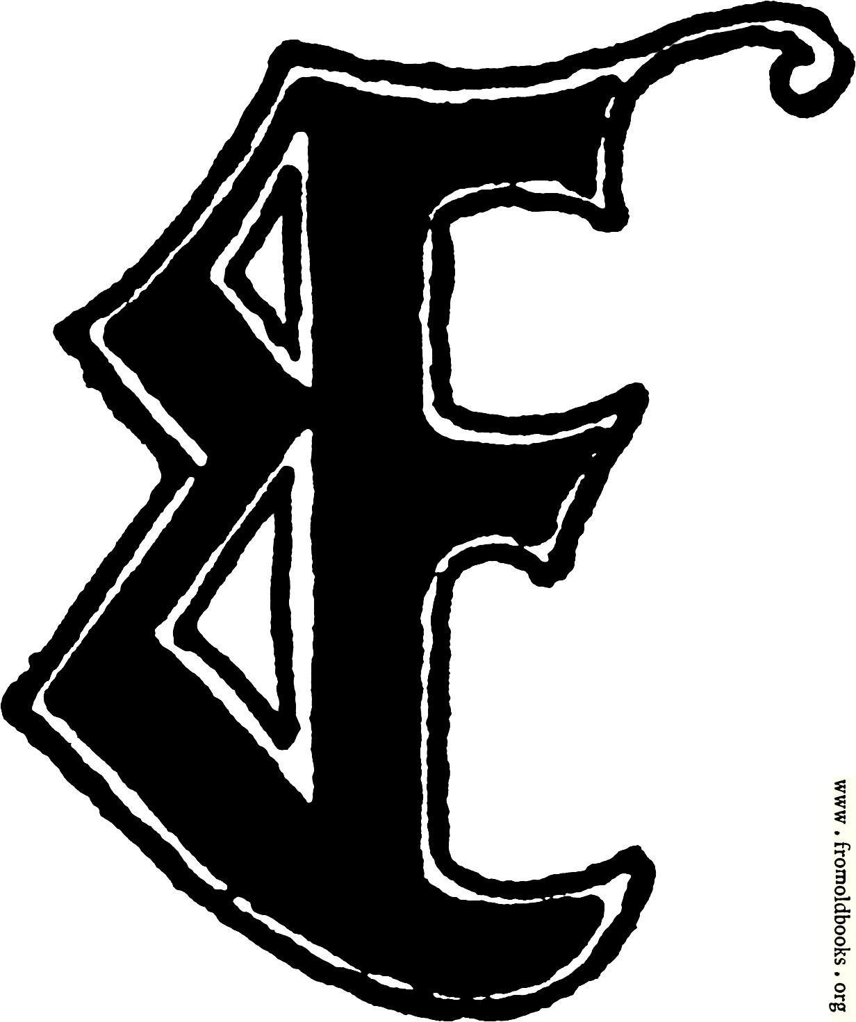 kreupel gelei een vuurtje stoken FOBO - Calligraphic letter “E” in 15th century gothic style