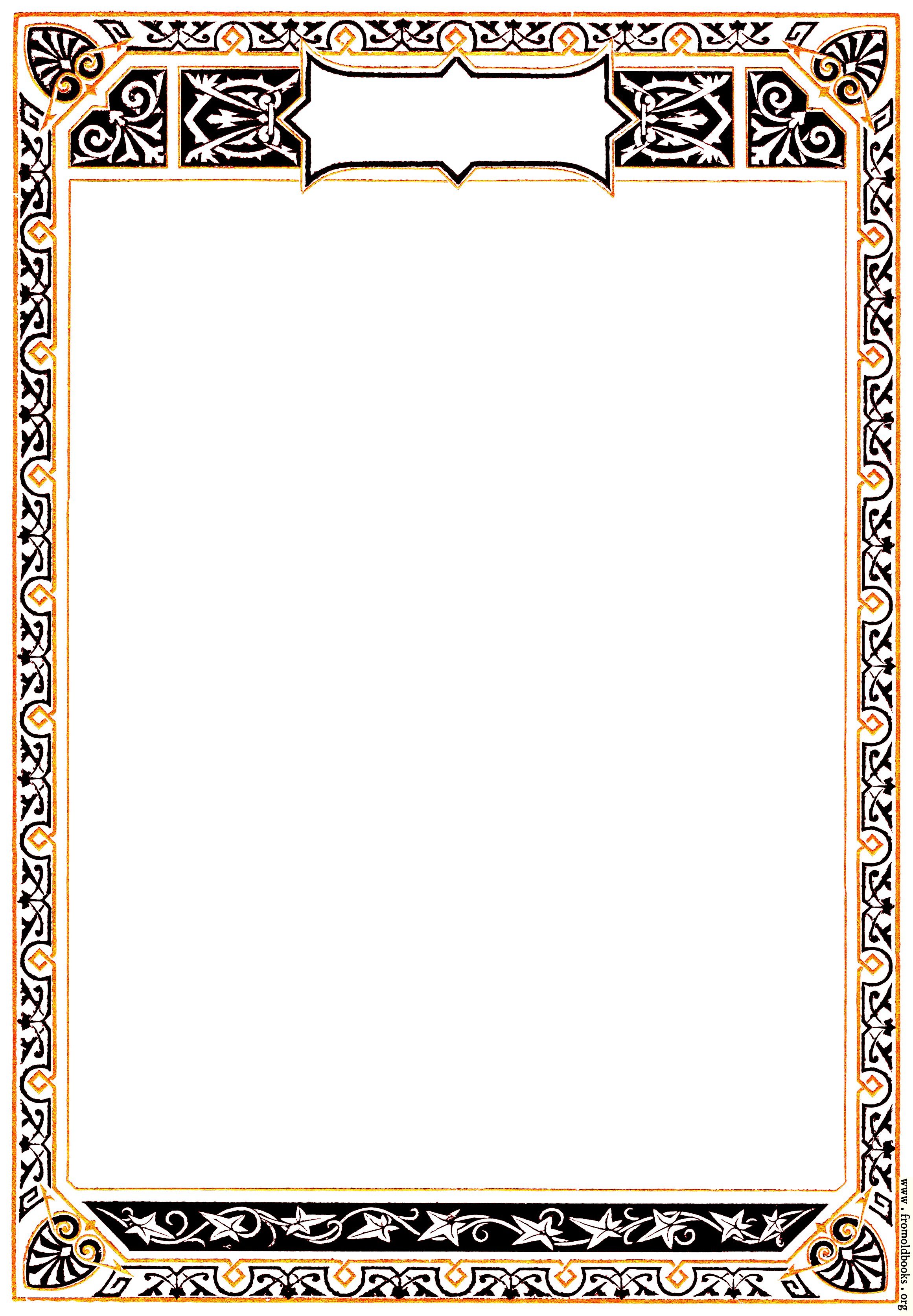 Ornate Early Victorian full-page Geometric Border