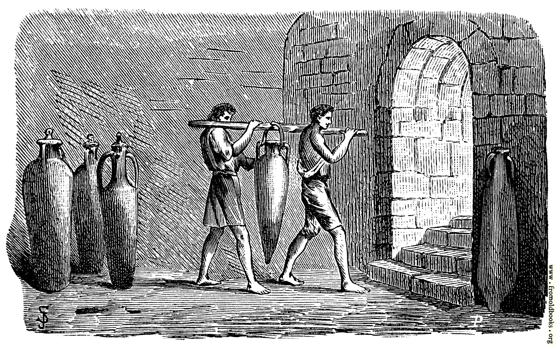 slaves in roman bath kitchen