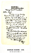 [Picture: Charles Dickens: Letter Written the Day before His Death]