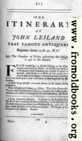 Leland’s Itinerary, Volume 1 Page 1