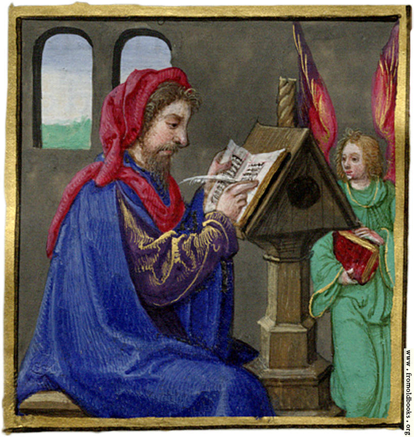 FOBO - Miniature painting of a scribe writing at a desk