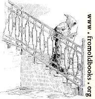 Franciscan Monk Going Down Staircase