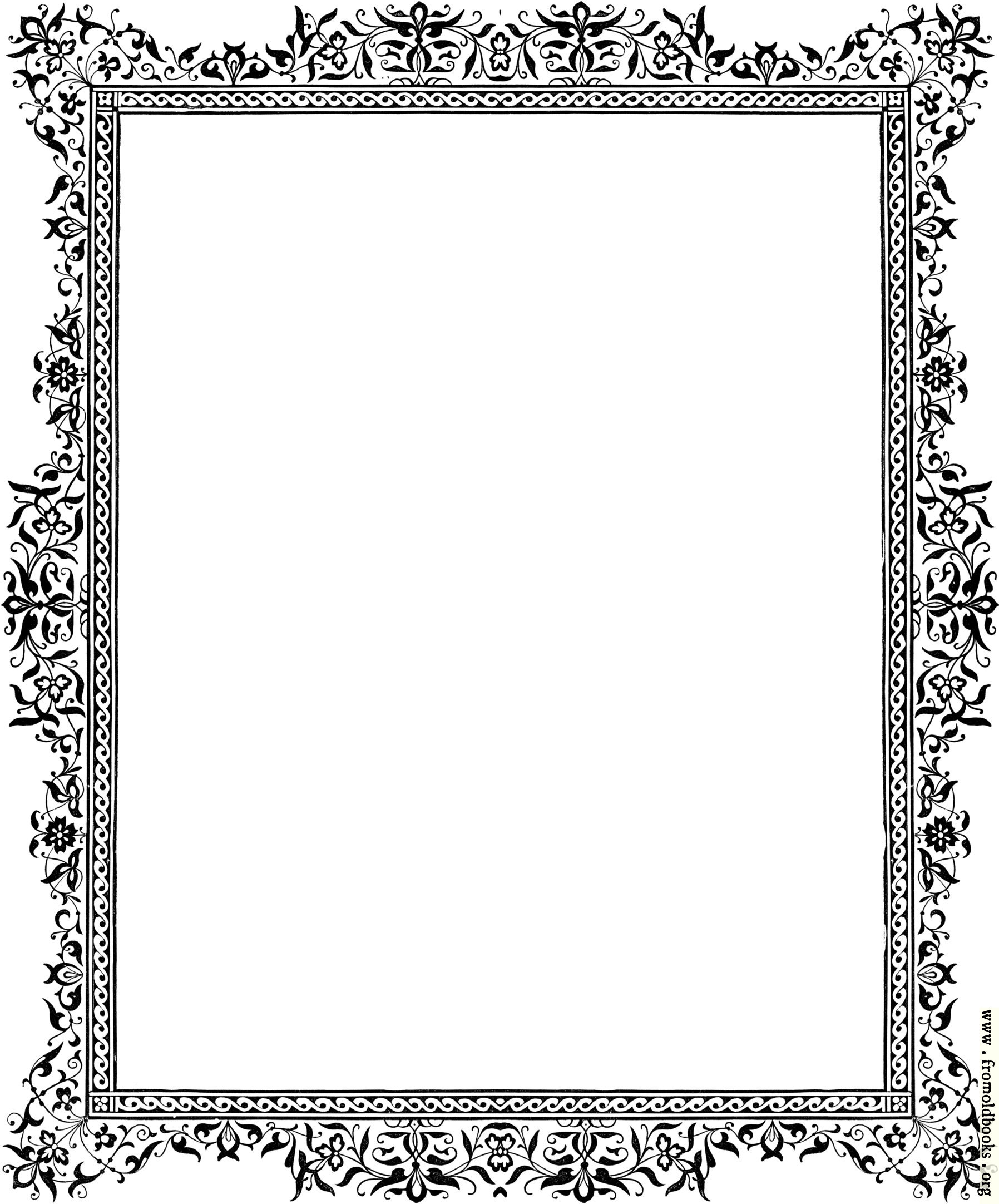 free black and white borders and frames clip art - photo #44