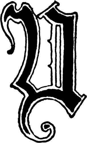 FOBO - Calligraphic letter “Y” in 15th century gothic style