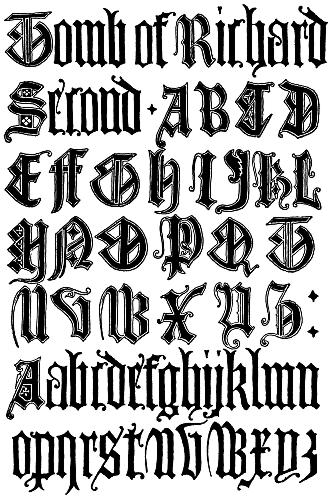 FOBO - 179.—English gothic Letters, 15th Century. F.C.B.